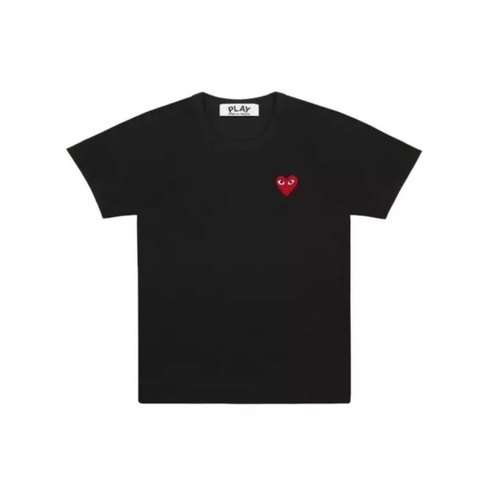Playcom Des Garcons Red Heart Black Shirt MEDIUM B6